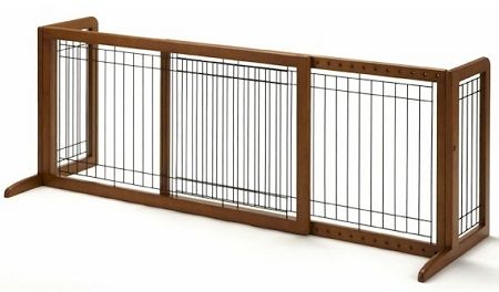 Large Freestanding Pet Gate - Easy Setup, No Damage to Floors