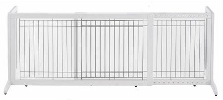 Large White Freestanding Gate - Cool Breeze, Easy Setup