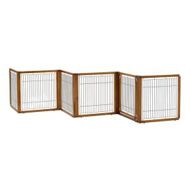 Richell's 6-Panel Pet Gate - Convertible, Autumn Matte Finish