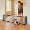 Richell Black Metal Mesh Pet Gate: Wide & Freestanding