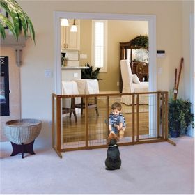 Large Freestanding Pet Gate - Deluxe, Secure & Eco-Friendly