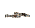 Beige Plaid - Quick Release Dog Collar: Adjustable, Stylish, and Safe