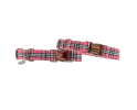 Pink Plaid - Quick Release Dog Collar: Adjustable, Stylish, and Safe