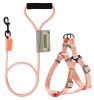 Durable Nylon Dog Harness and Leash - Comfortable Grip, and Accented Design