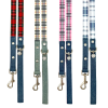 Denim and Plaid Pet Leash - 5-Foot, Padded Handle, and Sturdy Design