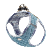 Step-In Denim Dog Harness - Blue Plaid, Soft, and Secure