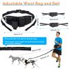 Hands-Free Dog Leash with Waist Bag - Reflective With Car Seatbelt Buckle